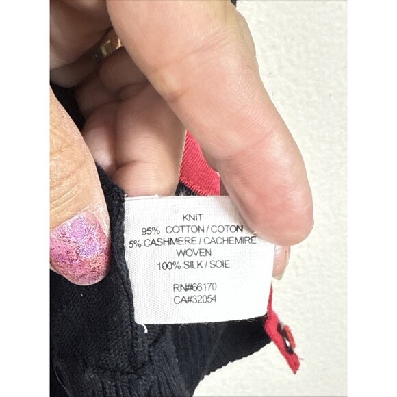 (R) ANTHROPOLOGIE Guinevere Beaded Lace Applique Cardigan Sweater Black Vintage - Picture 3 of 14